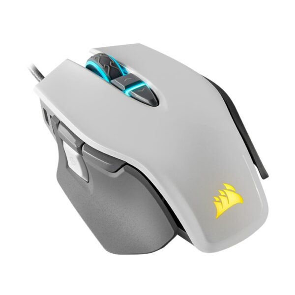 Mouse óptico Corsair M65 RGB Elite FPS Gaming, 18 000 dpi, USB, 9 botones, blanco