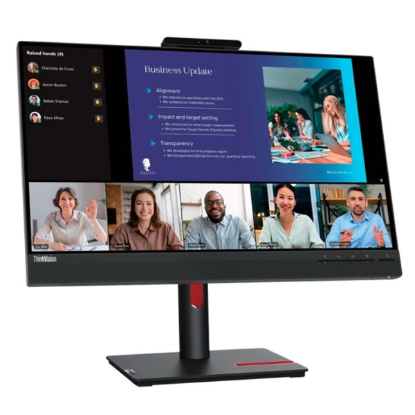 Monitor Lenovo ThinkVision T24v-30, 23.8" 1920x1080 WLED IPS HDMI/DP/VGA Color Raven Black, 19.97x53.98x54.28