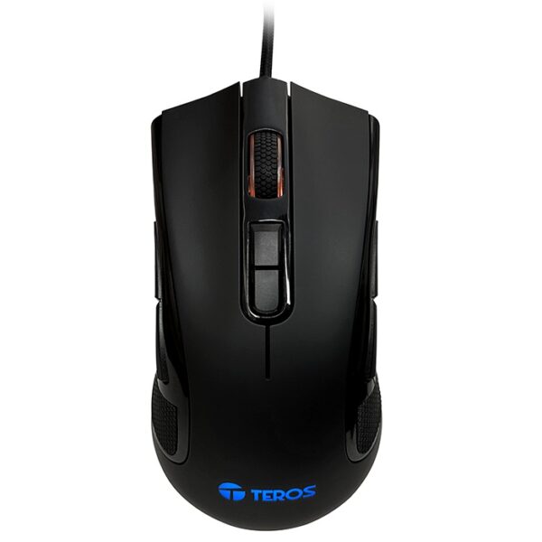 Mouse Teros TE-5167N, Óptico, USB, 12800 DPI, RGB, Negro