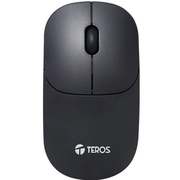 Mouse óptico inalámbrico Teros TE1217S, color Negro, 1000 dpi, receptor USB