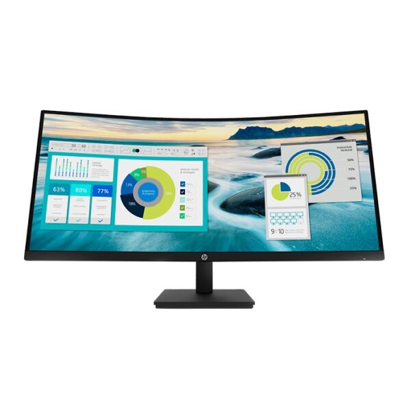 Monitor HP P34hc G4 WQHD VA USB-C Curvo 34" HDMI / DP / USB-A, Color Negro
