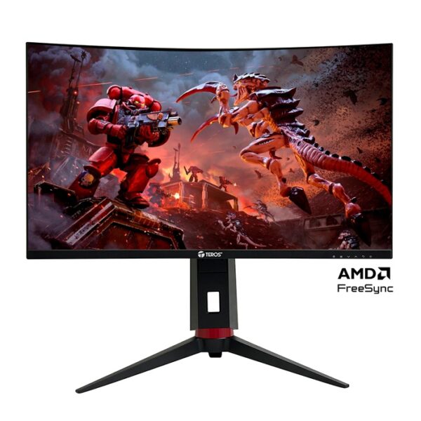 Monitor curvo gaming TEROS TE-2766G, 27" FHD VA, 180 Hz, 1 ms, HDMI, DP, PIVOT