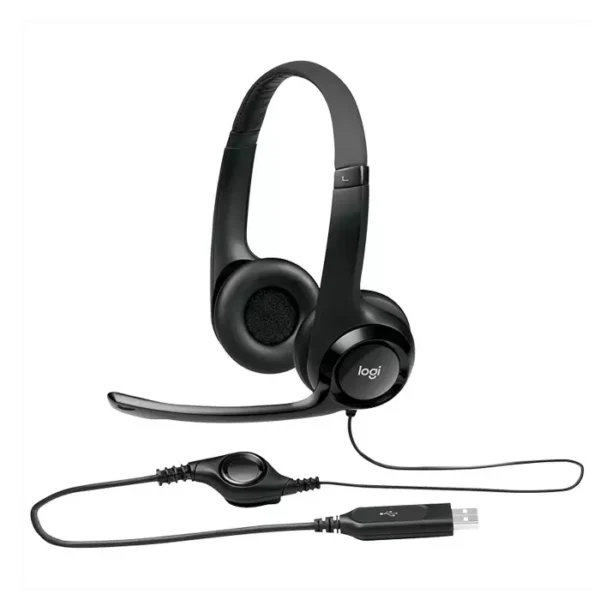 AUDIFONO C/MICROF. LOGITECH H390 USB NOISE CANCELLING BLACK (981-000014)